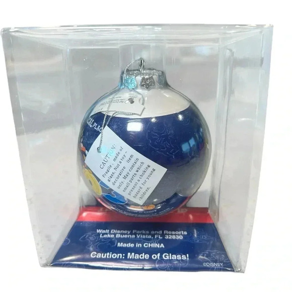 VTG Walt Disney World 2003 Glass Christmas Ornament Mickey Minnie Donald Goofy - Picture 2 of 7